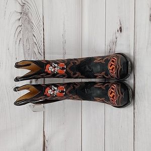 Gameday Oklahoma State University Men's 8.5D/M Embroidered Distressed Boots NWT